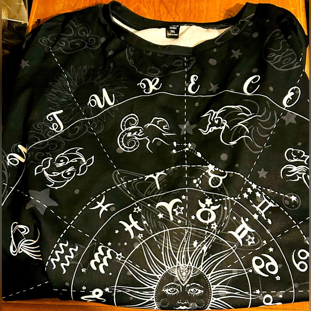Astrological pullover 2XL oversized